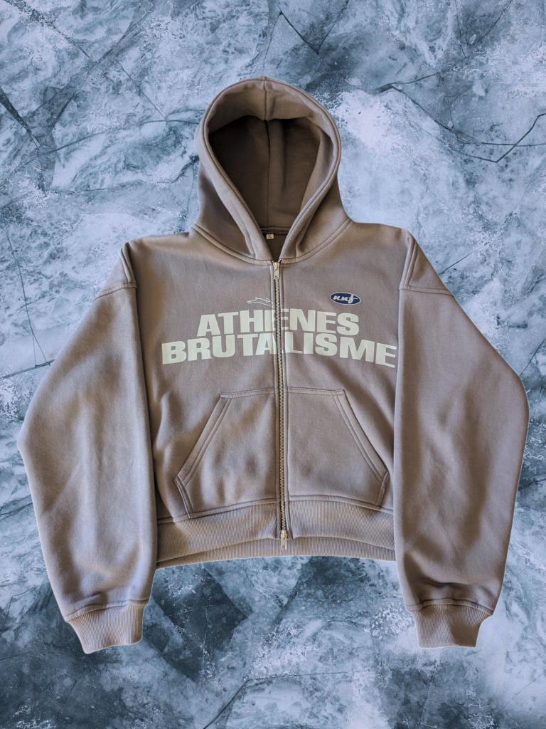 ATHENES BRUTALISME // ZIPPED HOODIE